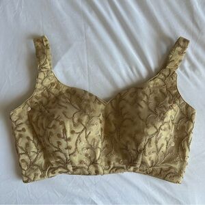 Gold sequin saree/lehenga blouse